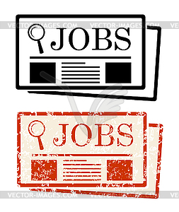 Jobs in newspaper - vector image