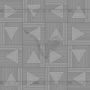 Triangle Black & White Pattern - vector clipart