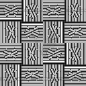 Polygon Black & White Pattern - vector clip art