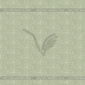 Seamless floral pattern with with hand-drawn - vector clipart