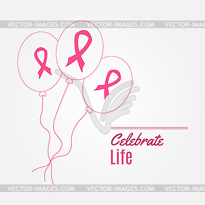 Breast Cancer Awareness Background - vector image