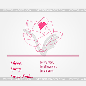 Breast Cancer Awareness Background - vector image