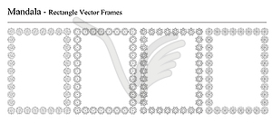 Набор из четырех рамок Mandala - векторный графический клипарт