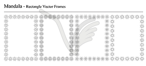 Набор из четырех рамок Mandala - клипарт