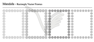 Набор из четырех рамок Mandala - векторный рисунок