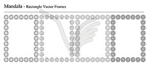 Set of four Mandala frames - royalty-free vector clipart