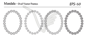 Set of four Mandala frames - vector clipart