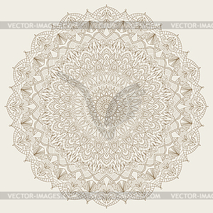 Complex, detailed mandala - round ornament - vector clipart