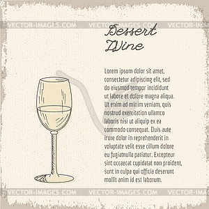 Template with wine glass - vector clip art