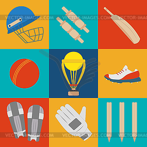 Cricket game concept - vector image