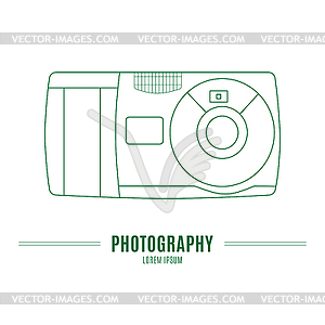 Old camera - vector image