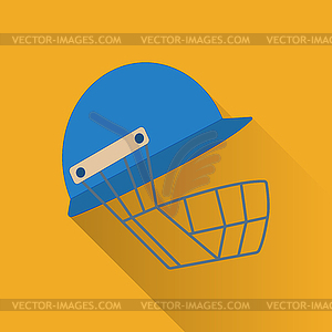 Cricket game flat icon - vector clipart