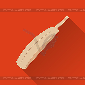 Cricket game flat icon - vector clip art