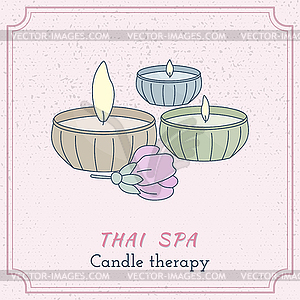 Thai massage and spa design elements - vector image