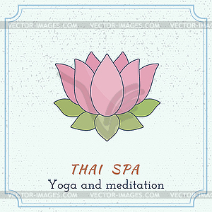 Thai massage and spa design elements - vector clipart