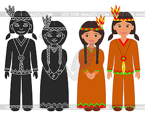 american clipart free indian native