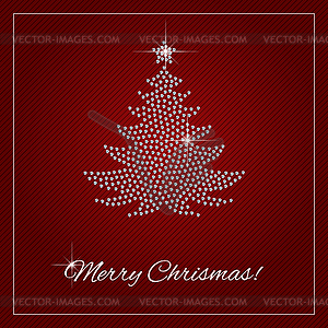 Rhinestone Christmas Template - vector image