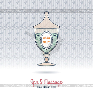 Thai massage and spa design elements - vector image