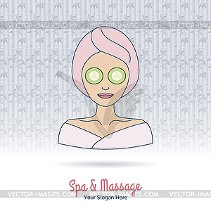 Thai massage and spa design elements - vector image