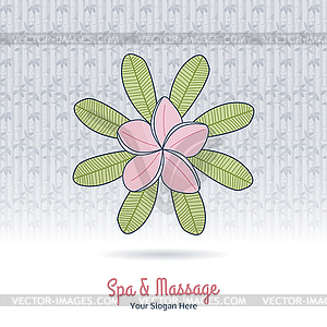 Thai massage and spa design elements - vector clip art