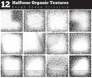 Set of halftone overlay textures - vector clip art