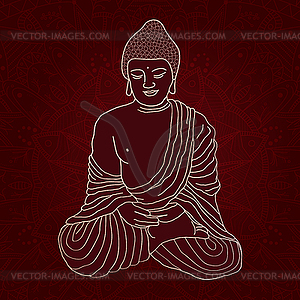Будда - векторный клипарт / векторное изображение