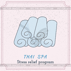 Thai massage and spa design elements - vector clipart