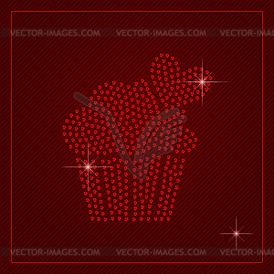 Rhinestone Valentines Day Template - vector image