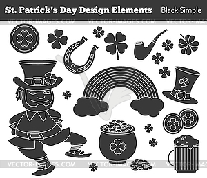 Set of Saint Patricks Day design elements - vector clipart