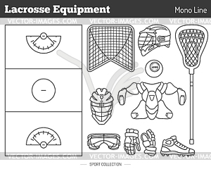 Лакросс игры элементы дизайна - векторное графическое изображение