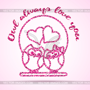 Valentines Day template - vector clipart