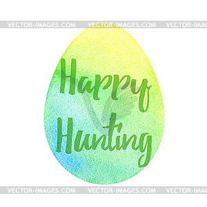 Elegant watercolor Easter greeting card - vector clipart