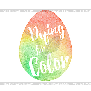 Elegant watercolor Easter greeting card - vector clip art