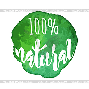 Natural organic icon, label - vector clipart