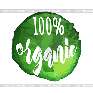 Natural organic icon, label - vector EPS clipart