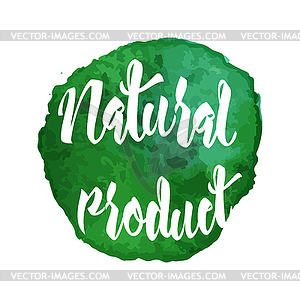 Natural organic icon, label - vector image