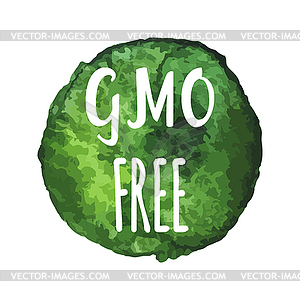 Natural organic icon, label - vector clipart