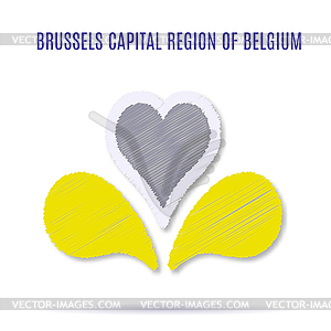Элементы дизайна флага Бельгия - векторное изображение EPS