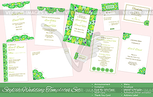 Set of Wedding Templates - vector clipart