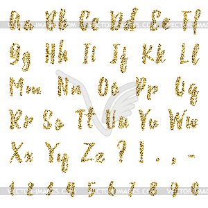 Gold alphabet  - vector clipart