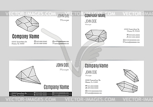 Set of business card templates - vector clip art