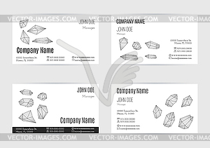 Set of business card templates - vector image