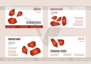 Set of business card templates - vector clipart