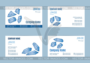 Set of business card templates - vector clip art