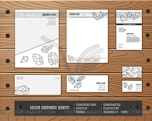 Corporate identity templates - royalty-free vector clipart