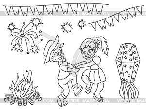 Festa Junina design elements - vector image