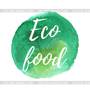 Natural organic icon, eco label - vector clip art