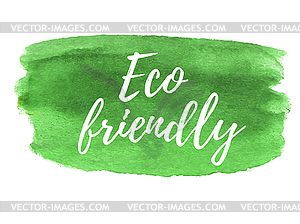 Natural organic icon, eco label - vector clip art