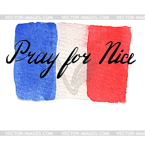 World mourns for Nice, France - vector image