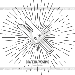 Winemaking, wine tasting logotype design concept - vector clip art